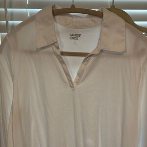 Lands' End Women's Polo in Cream